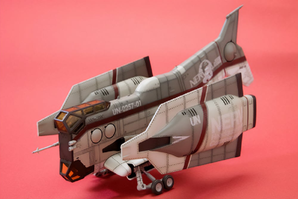 Rebuild of Evangelion Vertical Take-Off & Landing Aircraft YAGR-N101 1/100 Scale Model Kit (Reissue) Gallery Image 7