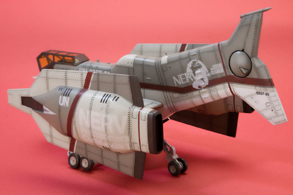 Rebuild of Evangelion Vertical Take-Off & Landing Aircraft YAGR-N101 1/100 Scale Model Kit (Reissue) Gallery Image 10