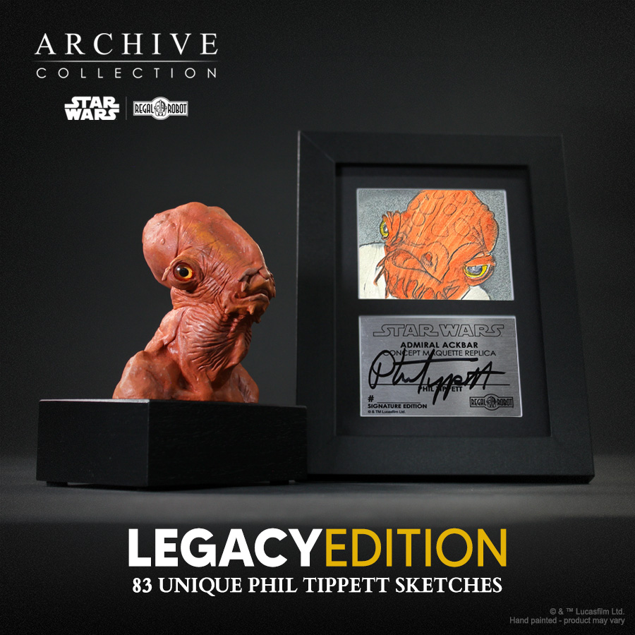 Star Wars: Return of the Jedi Archive Collection Admiral Ackbar (Legacy Edition) Limited Edition Concept Maquette Replica Gallery Image 3