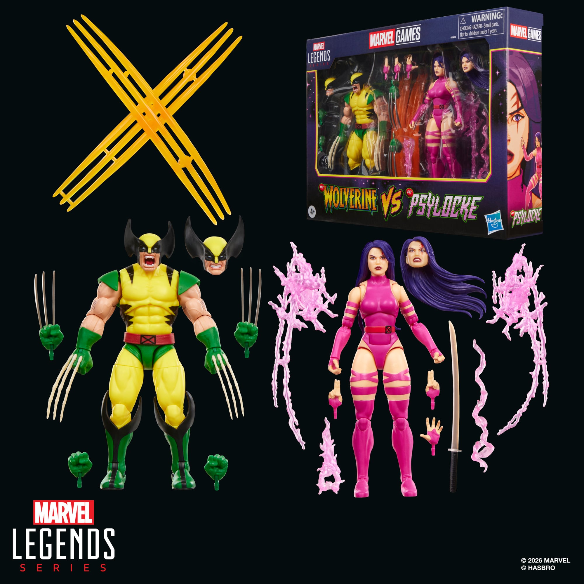Marvel Legends Gamerverse Wolverine vs. Psylocke Action Figure Two-Pack Gallery Image 17