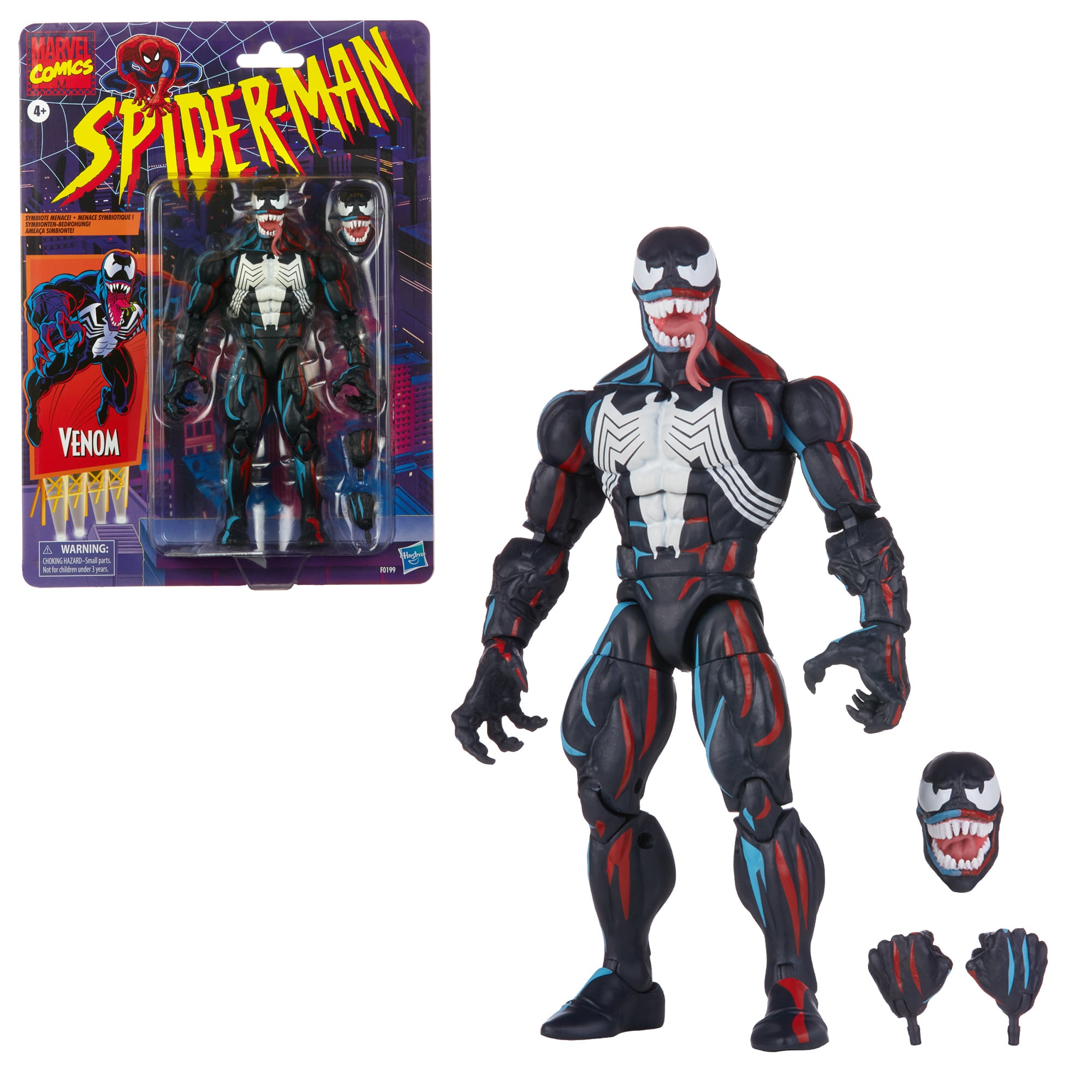 Spider-Man Marvel Legends Retro Collection Venom Action Figure Gallery Image 9