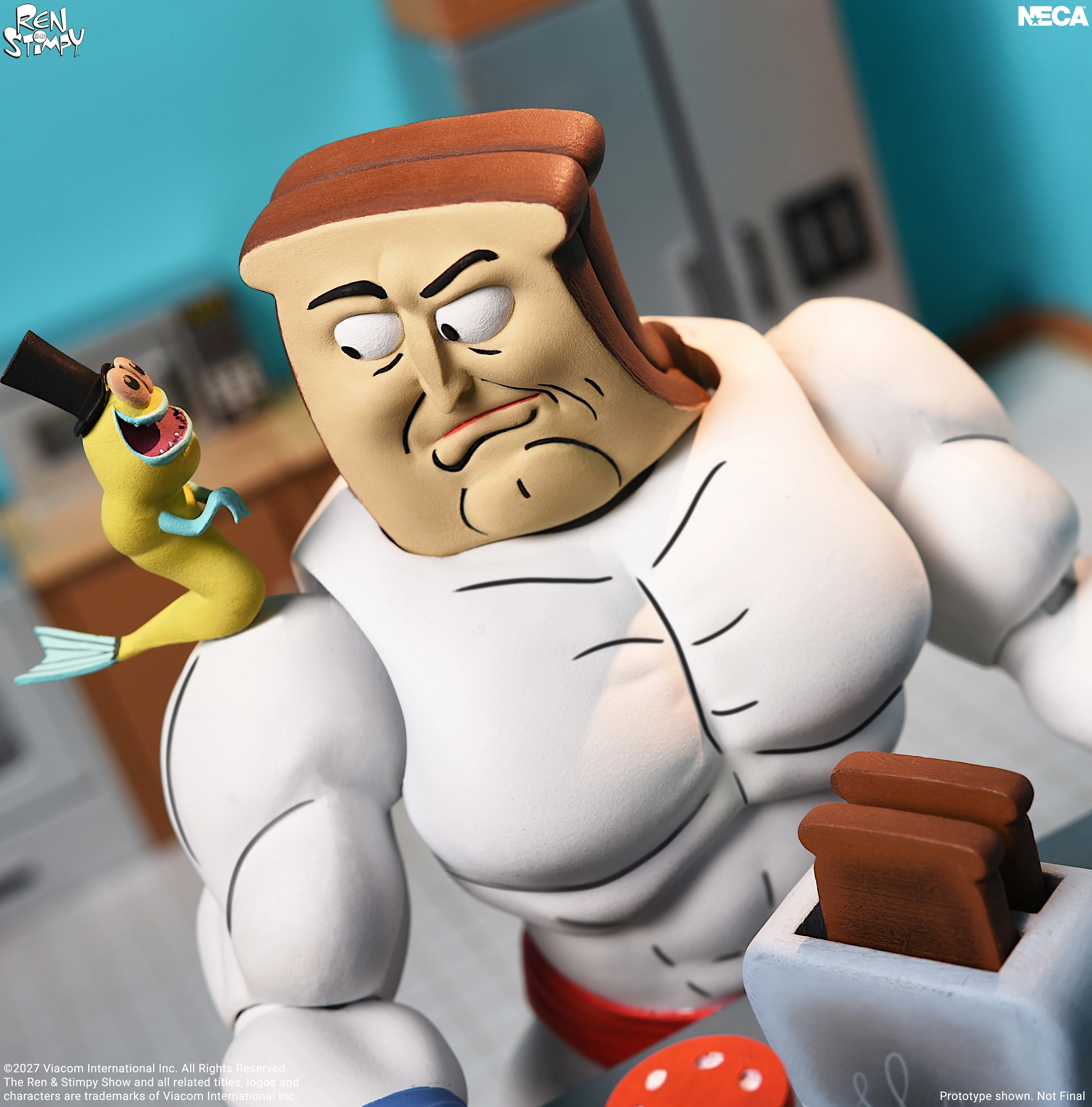 The Ren & Stimpy Show Ultimate Powdered Toast Man Action Figure Gallery Image 5