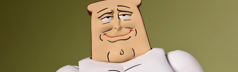 Image of The Ren & Stimpy Show Ultimate Powdered Toast Man Action Figure