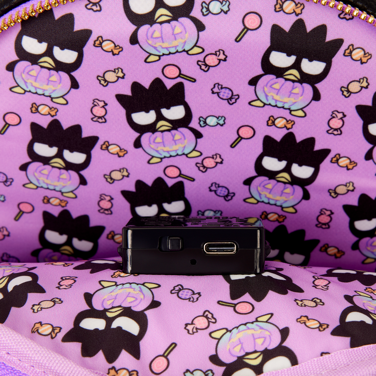 Sanrio Badtz-Maru Pumpkin Cosplay Light-Up Mini Backpack