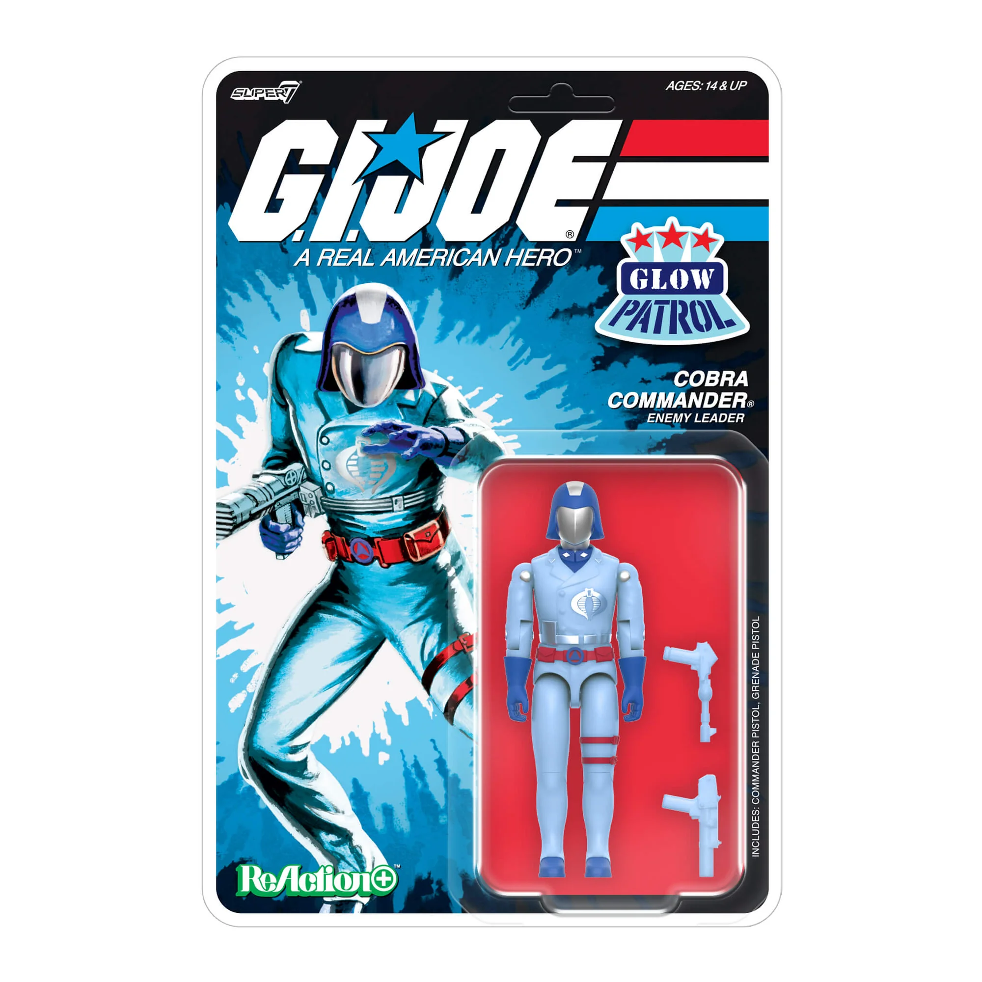 G.I. Joe ReAction+ Cobra Commander, Serpentor, and a B.A.T. (Glow Patrol - Blue) SDCC 2026 Exclusive 3-Pack Action Figure Set Gallery Image 17