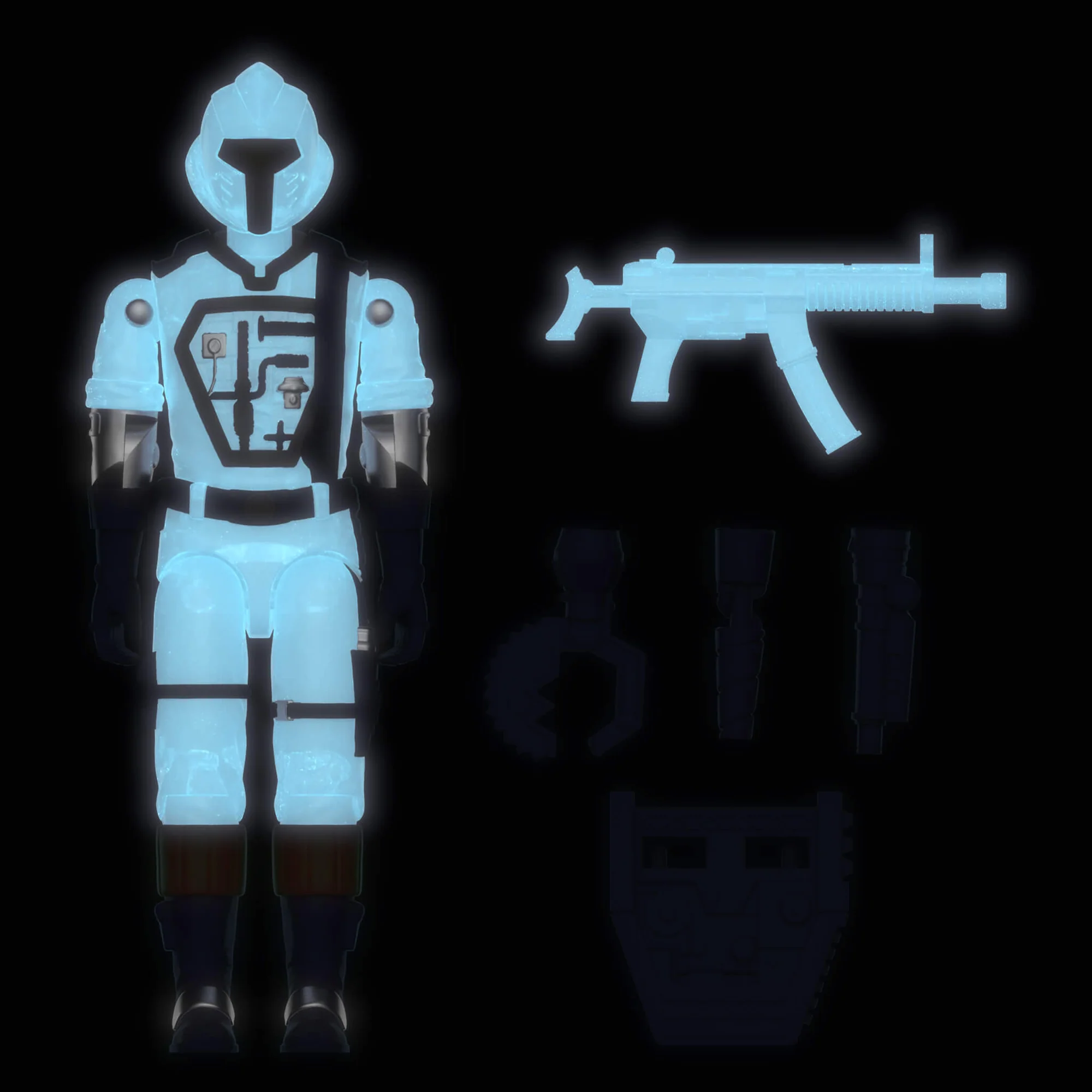 G.I. Joe ReAction+ Cobra Commander, Serpentor, and a B.A.T. (Glow Patrol - Blue) SDCC 2026 Exclusive 3-Pack Action Figure Set Gallery Image 11
