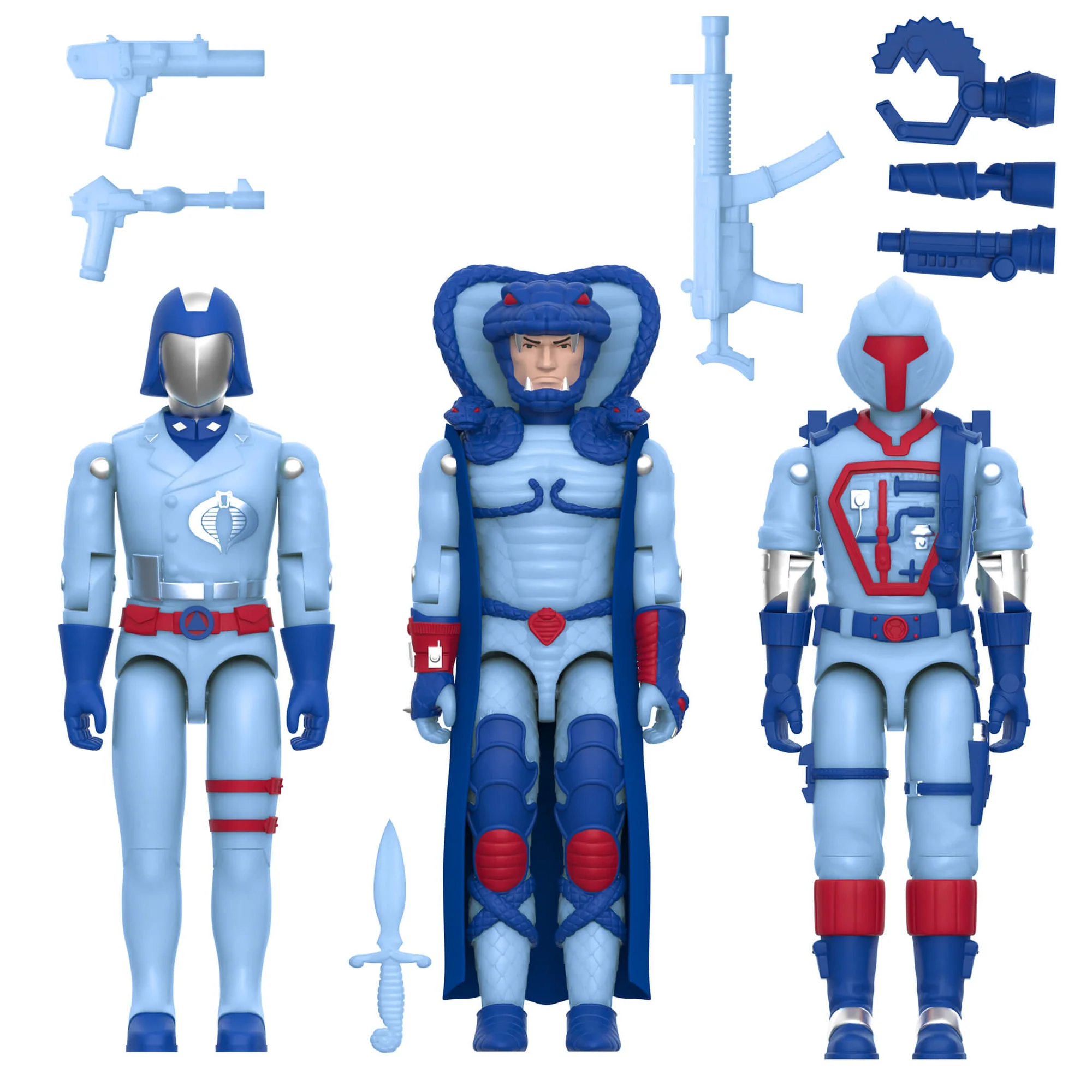 G.I. Joe ReAction+ Cobra Commander, Serpentor, and a B.A.T. (Glow Patrol - Blue) SDCC 2026 Exclusive 3-Pack Action Figure Set Gallery Image 20