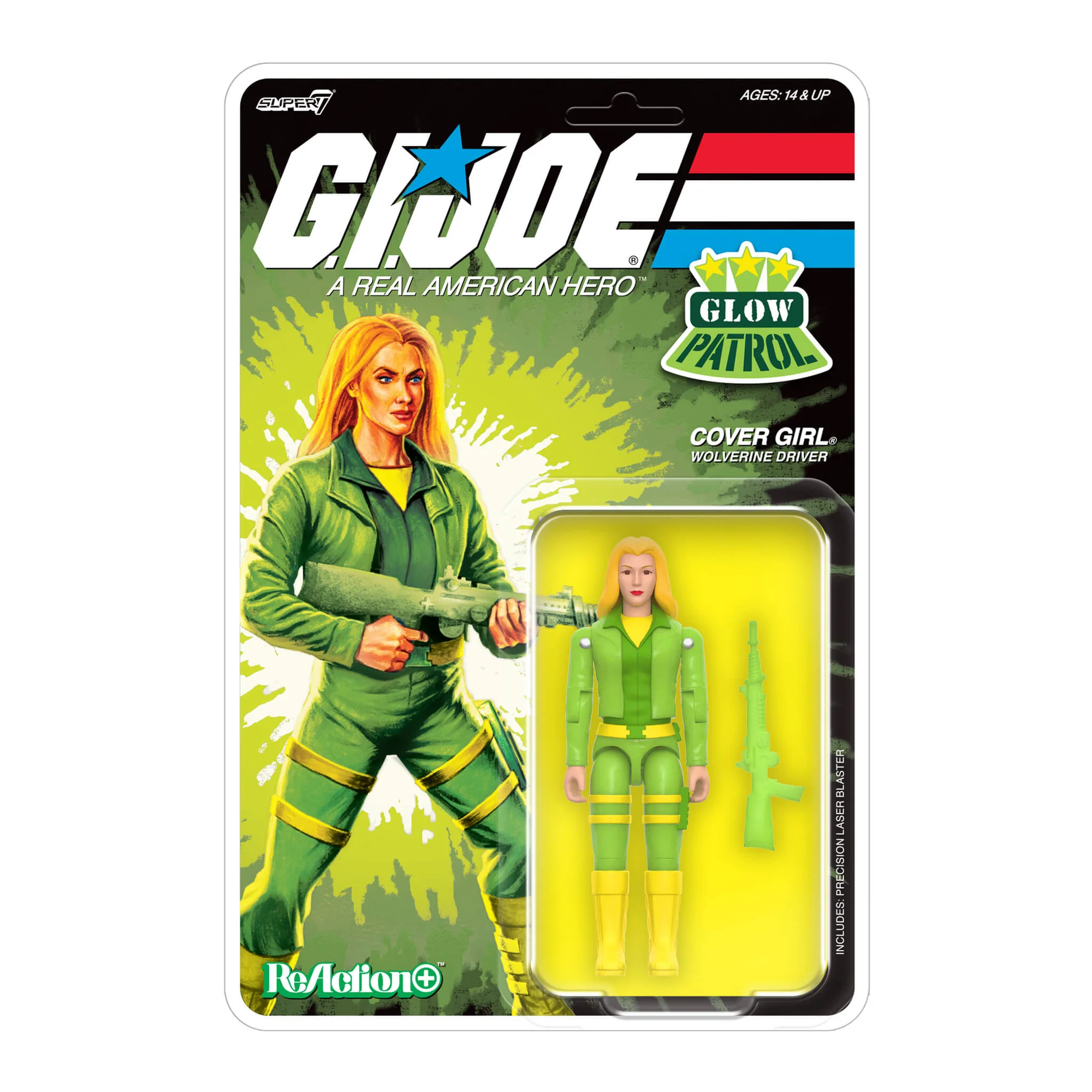 G.I. Joe ReAction+ Duke, Snake Eyes, and Cover Girl (Glow Patrol - Green) SDCC 2026 Exclusive 3-Pack Action Figure Set Gallery Image 16