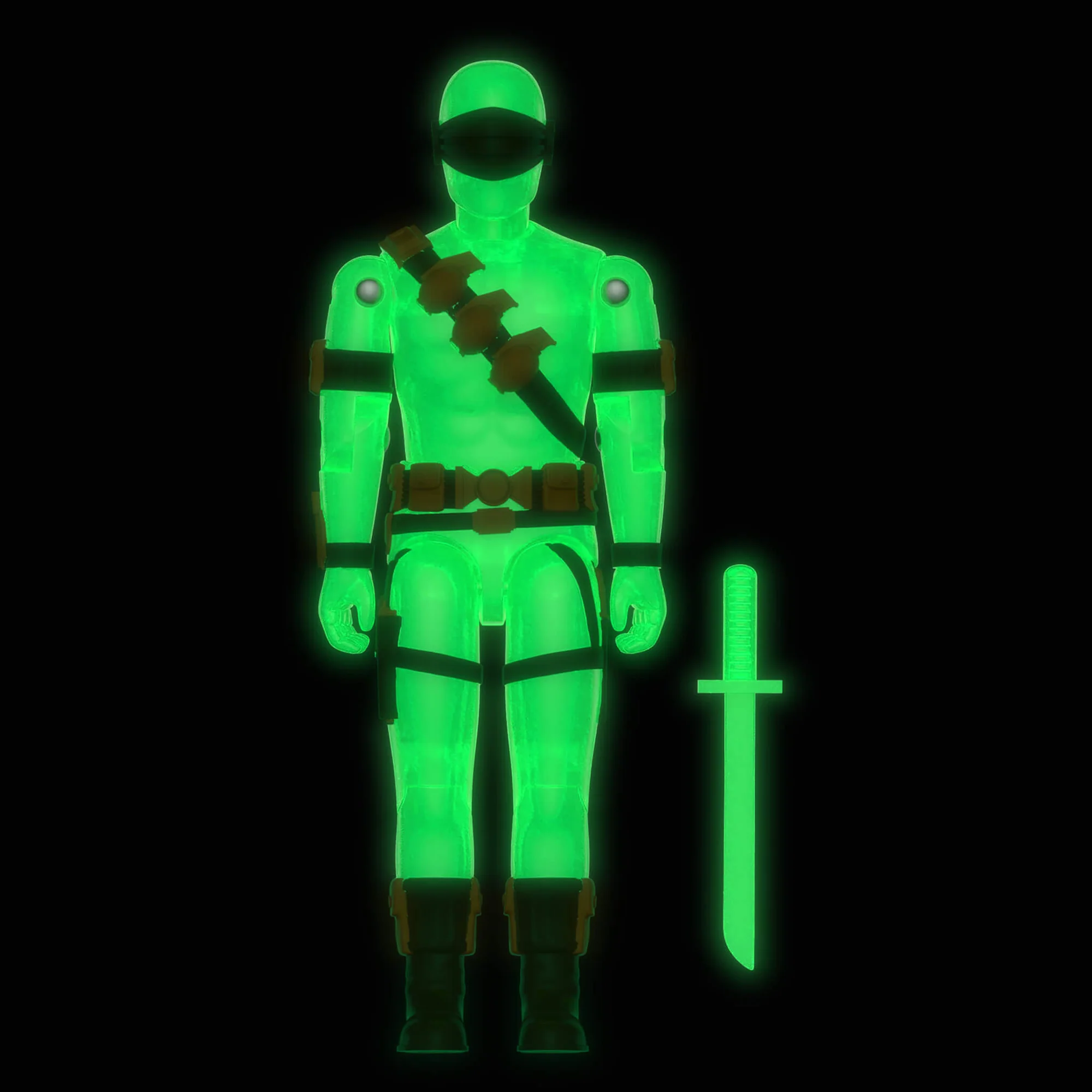 G.I. Joe ReAction+ Duke, Snake Eyes, and Cover Girl (Glow Patrol - Green) SDCC 2026 Exclusive 3-Pack Action Figure Set Gallery Image 5