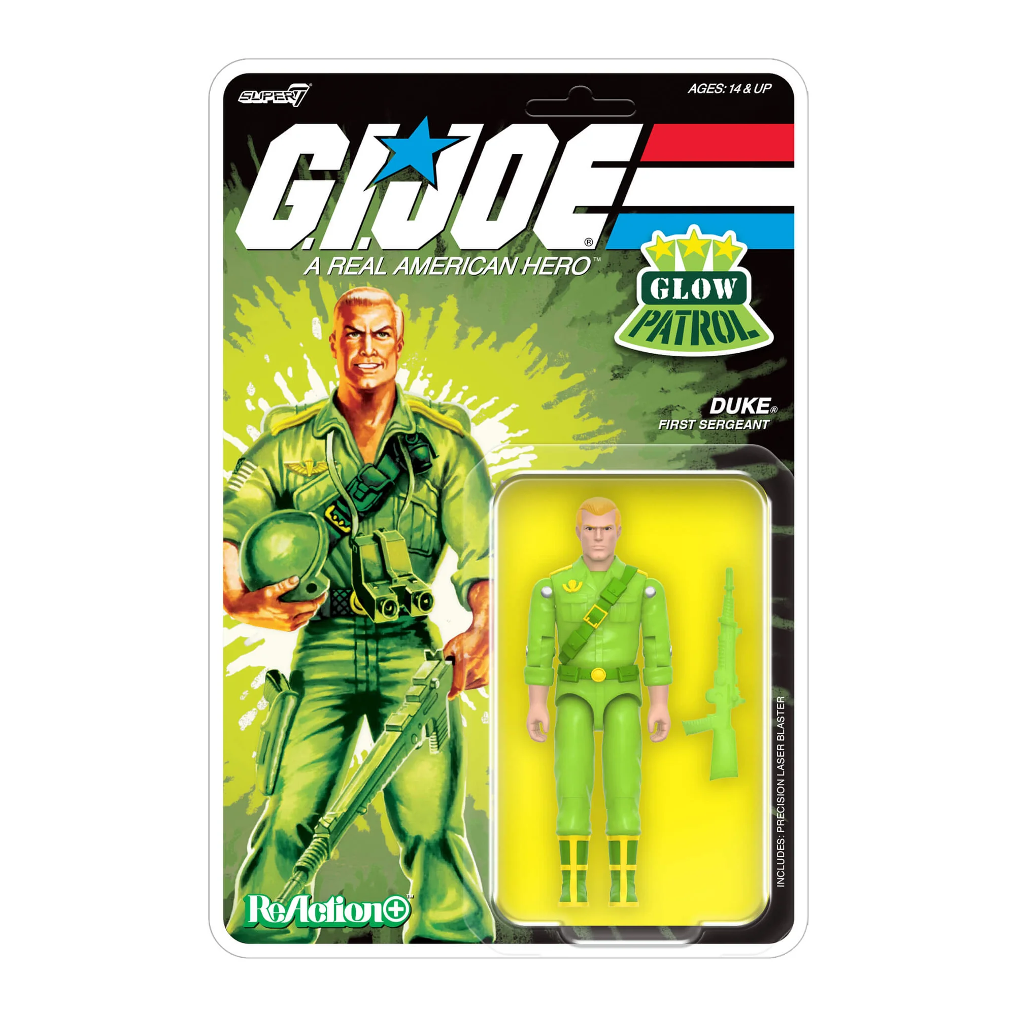 G.I. Joe ReAction+ Duke, Snake Eyes, and Cover Girl (Glow Patrol - Green) SDCC 2026 Exclusive 3-Pack Action Figure Set Gallery Image 11