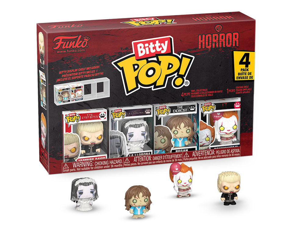 Warner Bros. Horror Bitty Pop! Vampire David, La Llorona, Regan and Pennywise with Balloon Four-Pack Gallery Image 1
