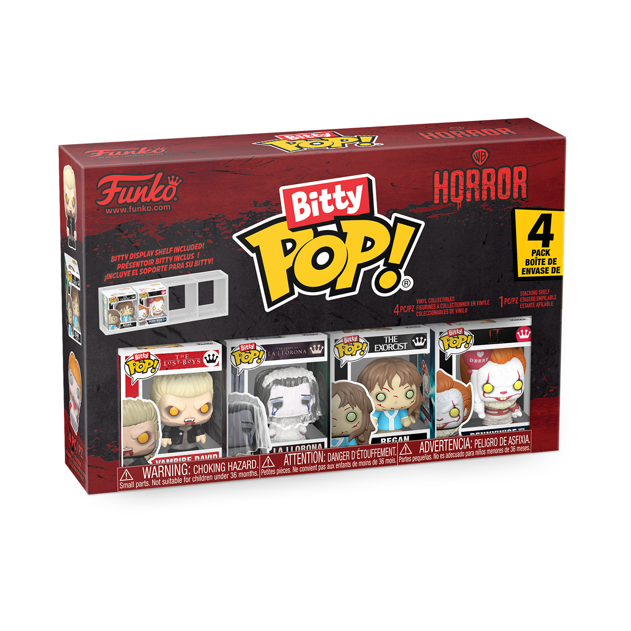 Warner Bros. Horror Bitty Pop! Vampire David, La Llorona, Regan and Pennywise with Balloon Four-Pack Gallery Image 8