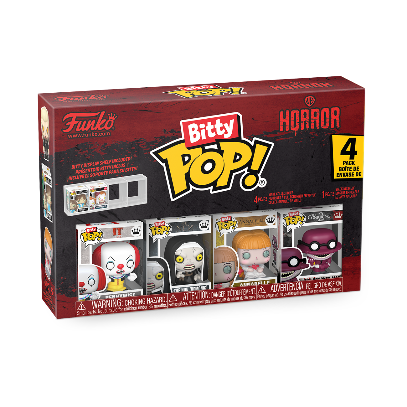 Warner Bros. Horror Bitty Pop! Pennywise, The Nun (Demonic), Annabelle and The Crooked Man Four-Pack Gallery Image 8