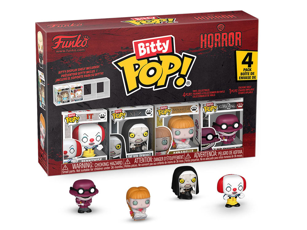 Warner Bros. Horror Bitty Pop! Pennywise, The Nun (Demonic), Annabelle and The Crooked Man Four-Pack Gallery Image 1