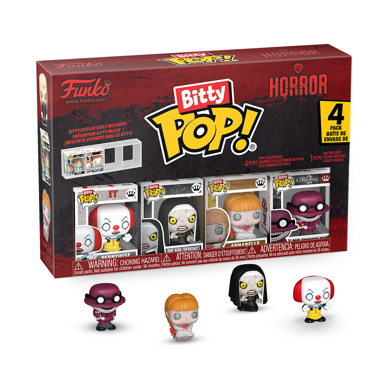 Warner Bros. Horror Bitty Pop! Pennywise, The Nun (Demonic), Annabelle and The Crooked Man Four-Pack Gallery Image 10