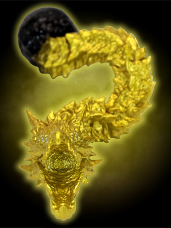 Godzilla: The Planet Eater (2018) Middle Size Series Godzilla EX 21st Edition Ghidorah (Gold Ver.) Figure Gallery Image 2