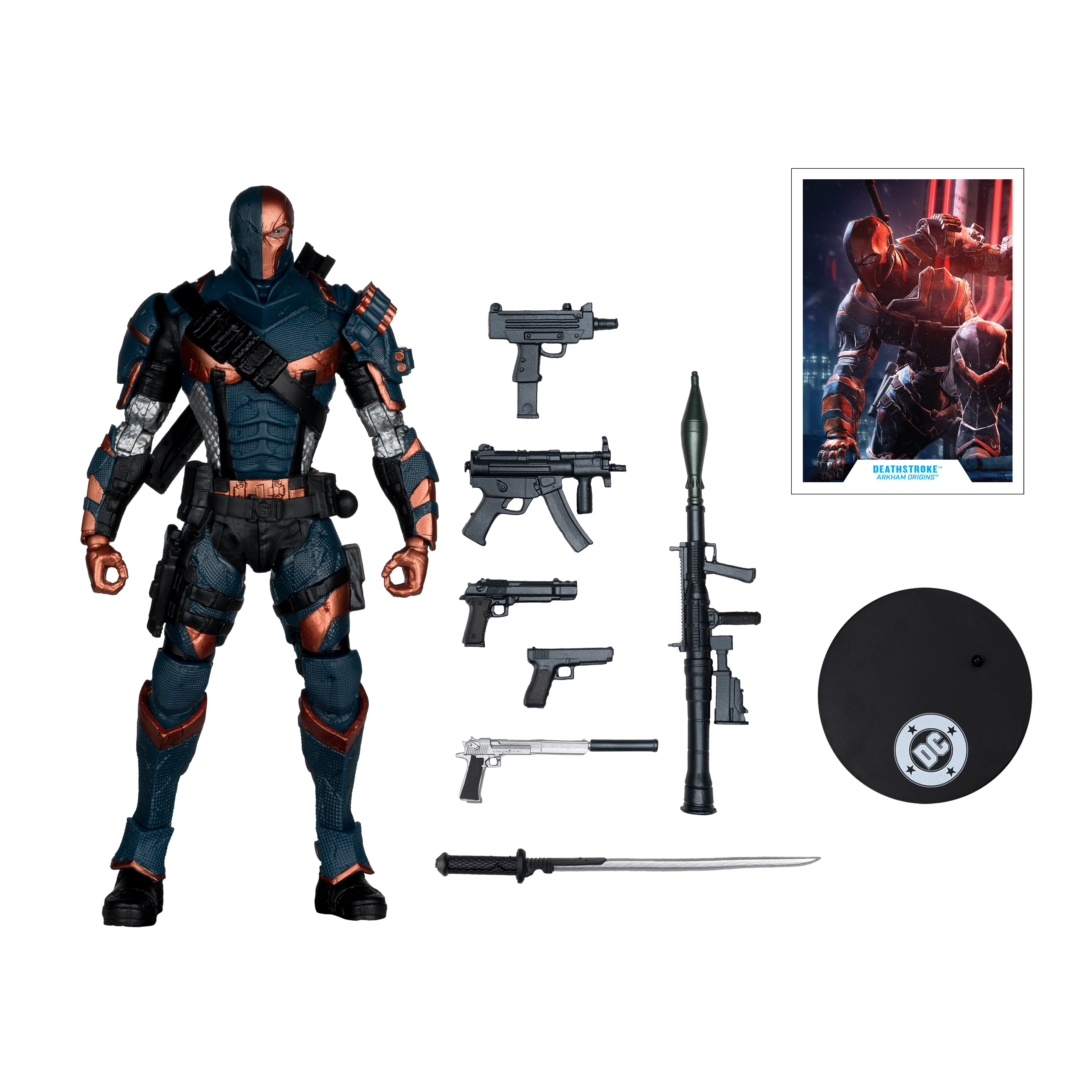Batman: Arkham Origins DC Multiverse Deathstroke Action Figure Gallery Image 9