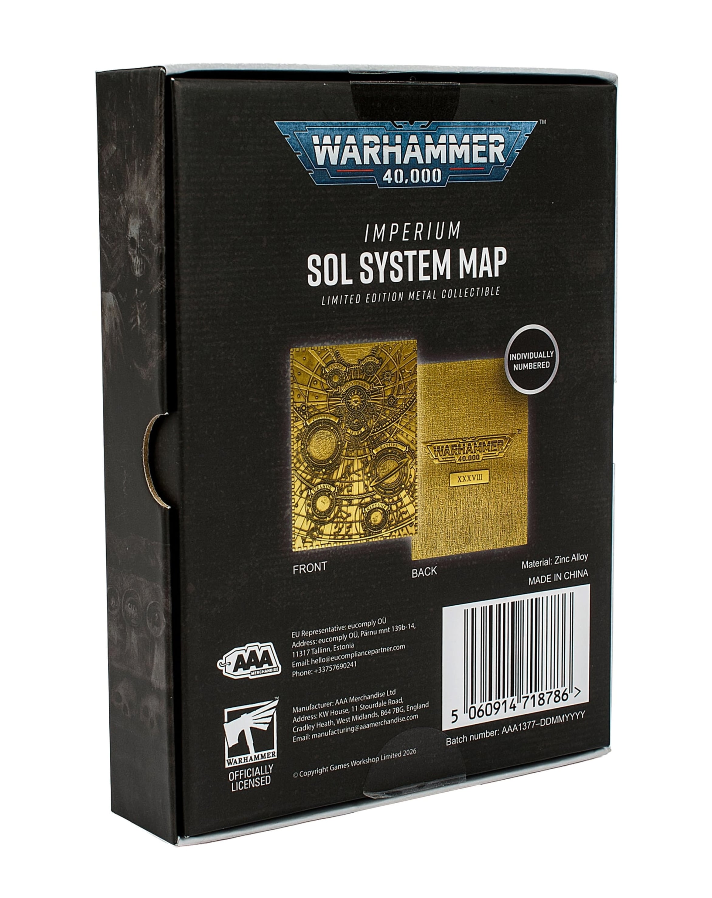 Warhammer 40,000 Imperium Sol System Map Limited Edition Metal Collectible Gallery Image 9