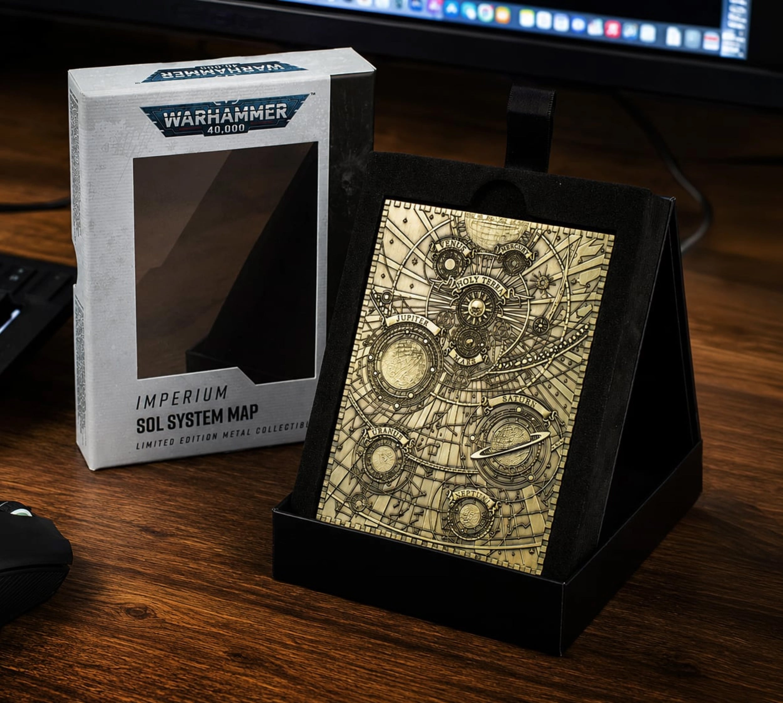 Warhammer 40,000 Imperium Sol System Map Limited Edition Metal Collectible Gallery Image 6