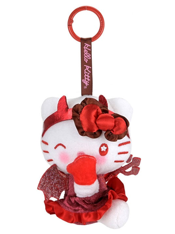 Image of Hello Kitty Devilishly Cute Plush Keychain