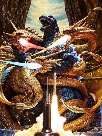 Image of Godzilla Legacy Art "Noriyoshi Ohrai" Heisei Godzilla Series Godzilla vs. King Ghidorah Statue