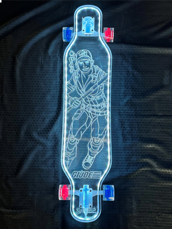 Image of G.I. Joe Lady Jaye Limited Edition LED Longboard