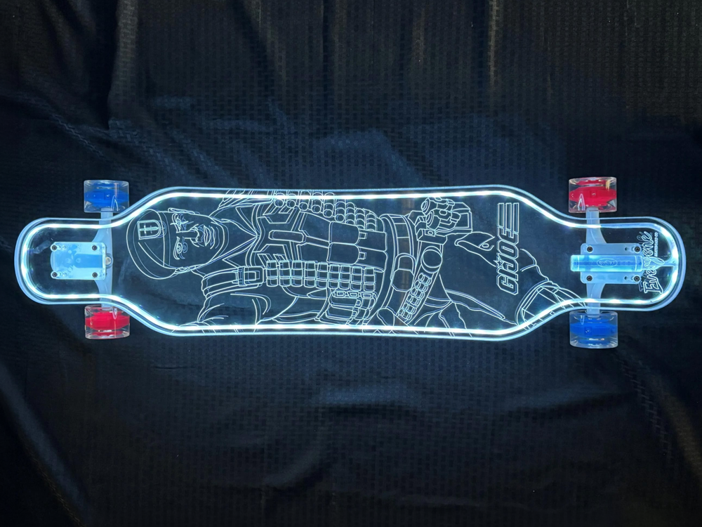G.I. Joe Flint Limited Edition LED Longboard Gallery Image 1
