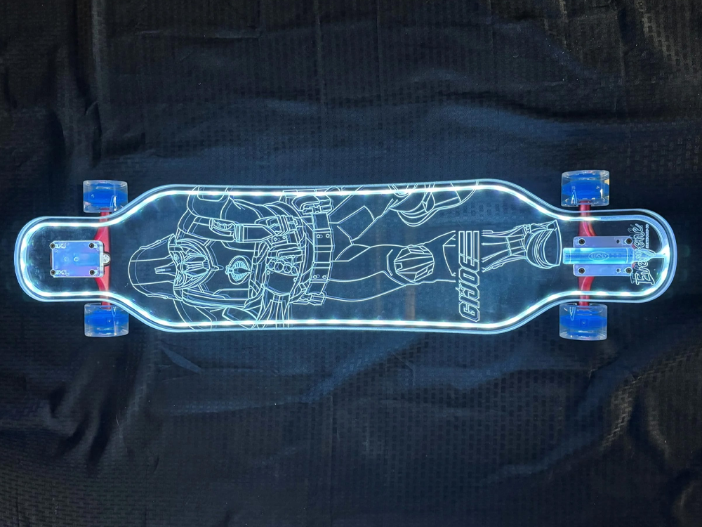 G.I. Joe Cobra Soldier Limited Edition LED Longboard Gallery Image 1