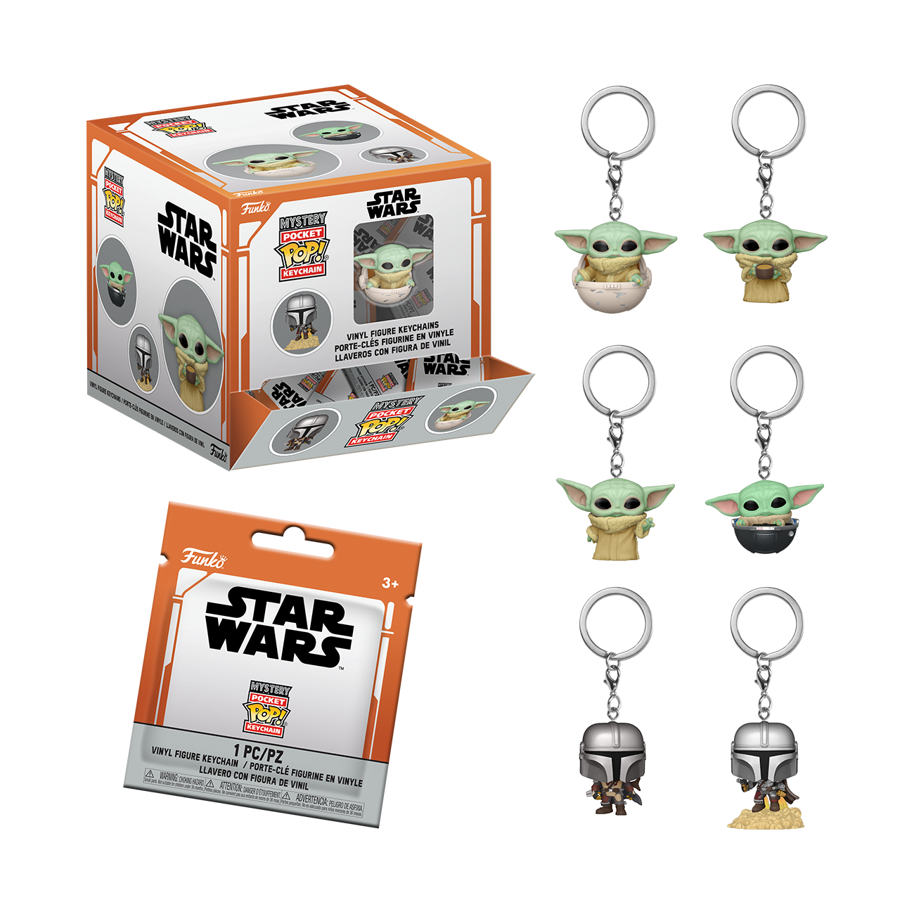Star Wars: The Mandalorian Pocket Pop! Box of 12 Random Keychains Gallery Image 3