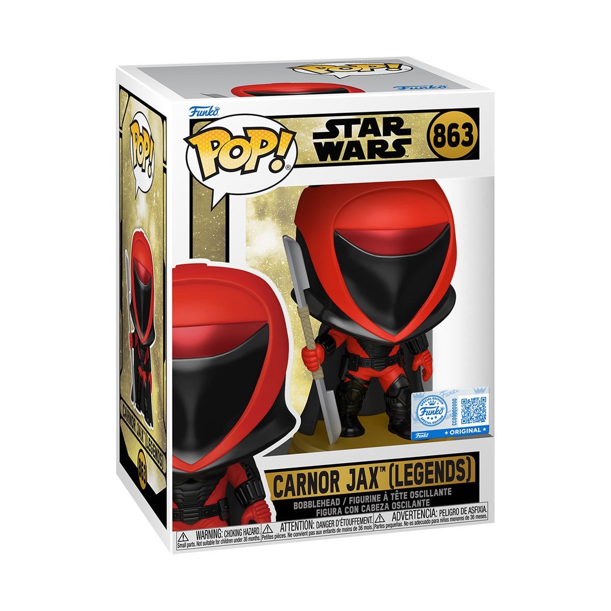 Star Wars Pop! #863 Specialty Series Carnor Jax (Legends) Gallery Image 3