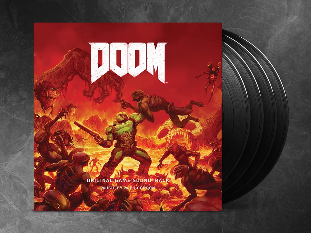 Doom (2016) Original Game Soundtrack Vinyl 4XLP Set (Reissue) Gallery Image 1