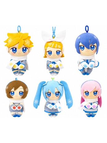 Image of Vocaloid Chokkori-San Piapro Characters (Snow Ver.) Box of 12 Random Plush Keychains