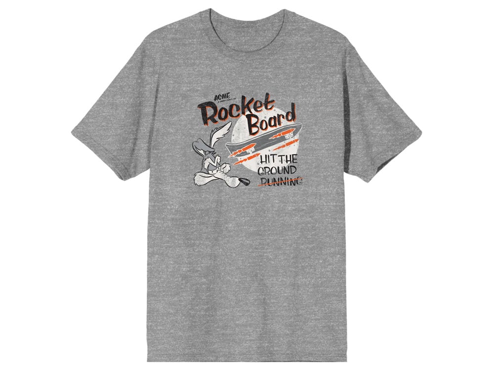 Looney Tunes Wile E. Coyote Rocket Board T-Shirt Gallery Image 1