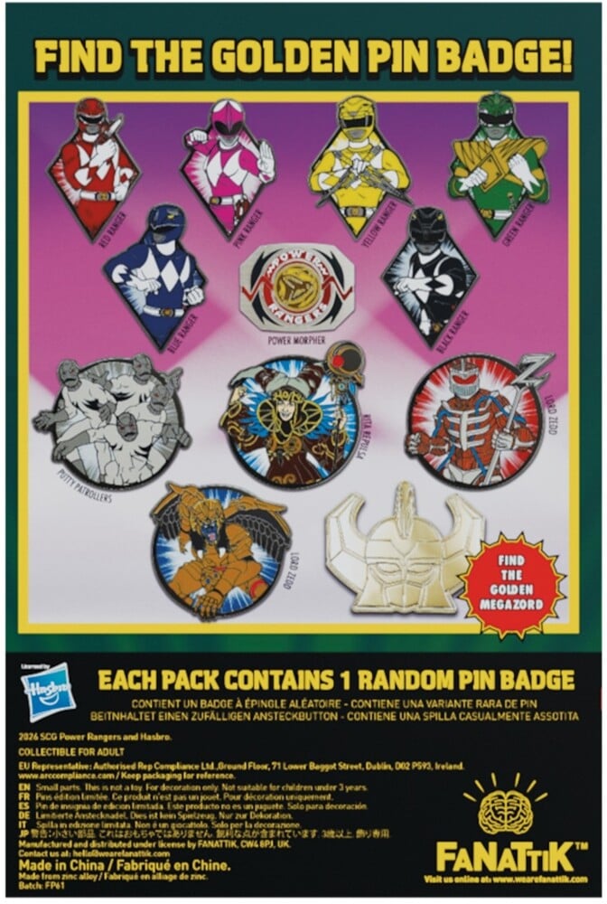 Power Rangers Box of 12 Random Pin Badges Gallery Image 18