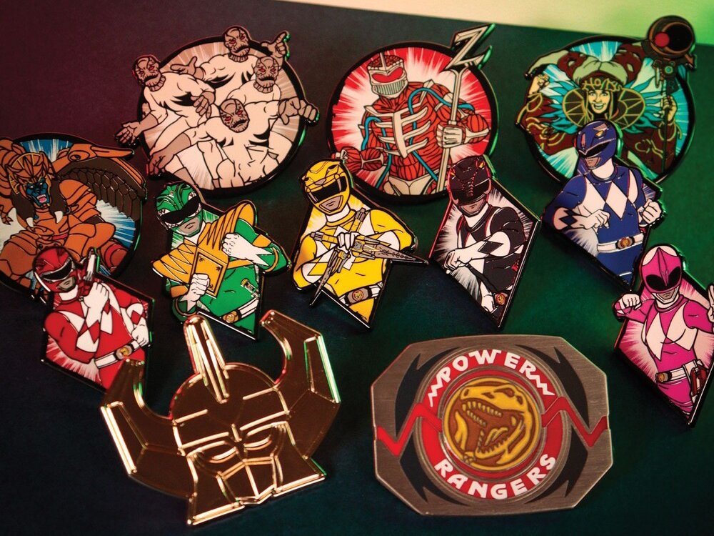 Power Rangers Box of 12 Random Pin Badges Gallery Image 1