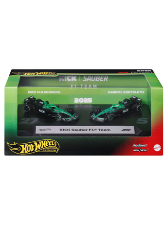 Hot Wheels Premium Formula 1 2025 Kick Sauber F1 Team Set (#25 and #5)