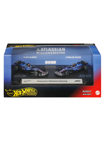 Hot Wheels Premium Formula 1 2025 Atlassian Williams Racing F1 Team Set (#23 and #55)