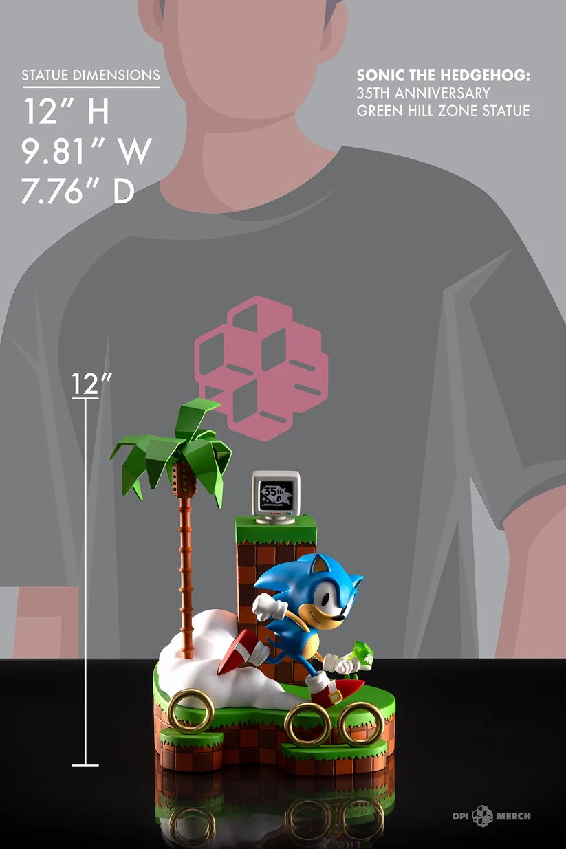 Sonic the Hedgehog 35th Anniversary Green Hill Zone Statue Gallery Image 11