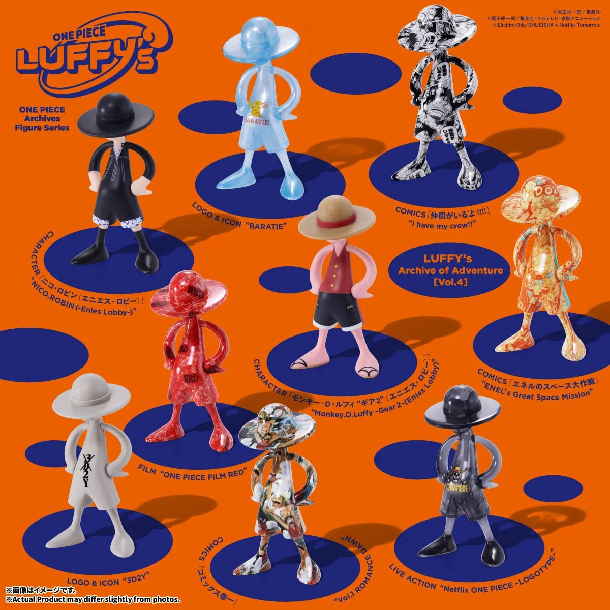 One Piece Luffy's Archive of Adventure Vol.4 Box of 10 Figures Gallery Image 3