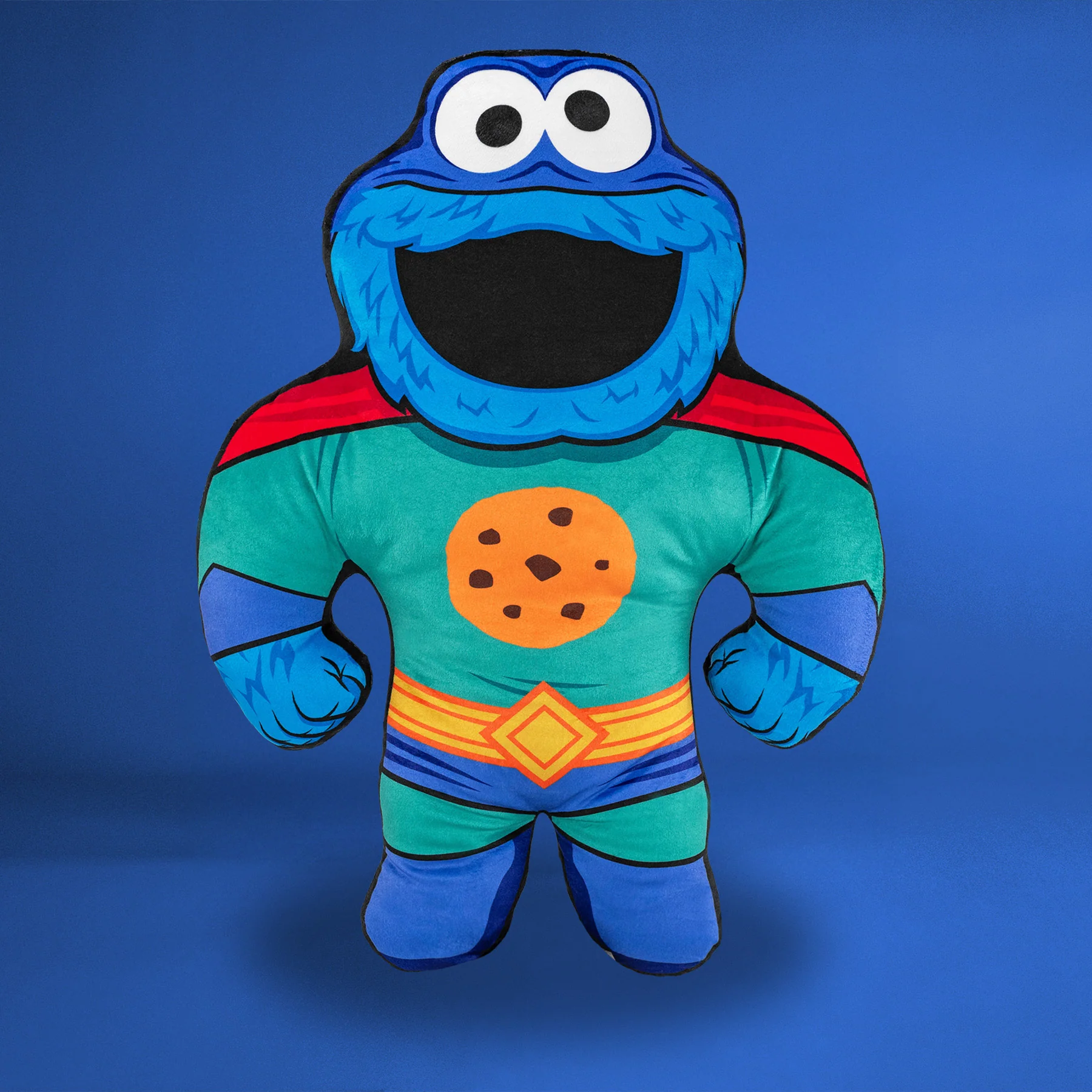 Sesame Street Bleacher Buddy Cookie Monster Superhero 22" Plush Gallery Image 9