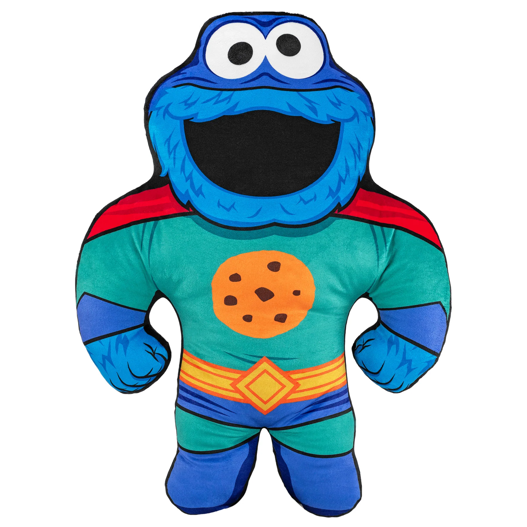 Sesame Street Bleacher Buddy Cookie Monster Superhero 22" Plush Gallery Image 7