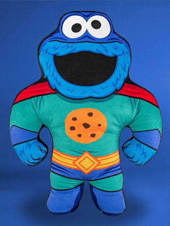 Sesame Street Bleacher Buddy Cookie Monster Superhero 22" Plush Gallery Image 2
