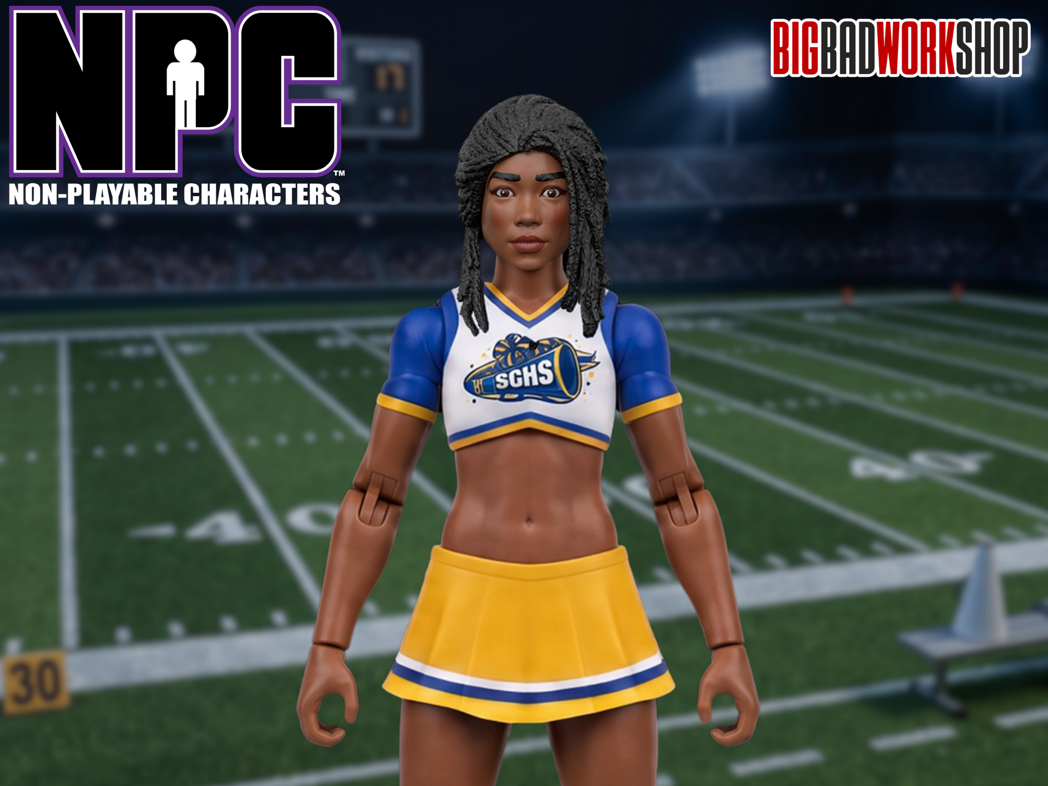NPC (Non-Playable Characters) SCHS Cheerleader Tumbler 1/12 Scale Action Figure Gallery Image 3