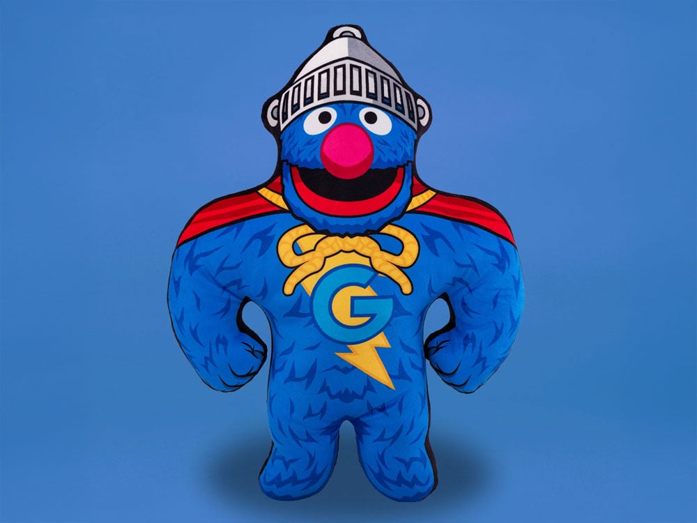Sesame Street Bleacher Buddy Grover Superhero 22" Plush Gallery Image 1