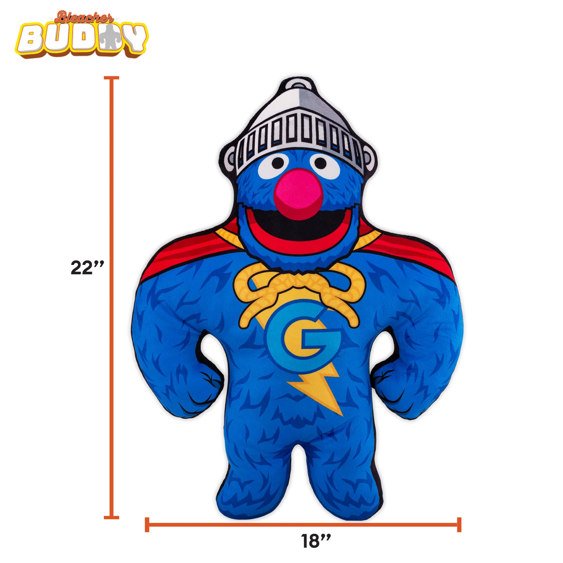 Sesame Street Bleacher Buddy Grover Superhero 22" Plush Gallery Image 8