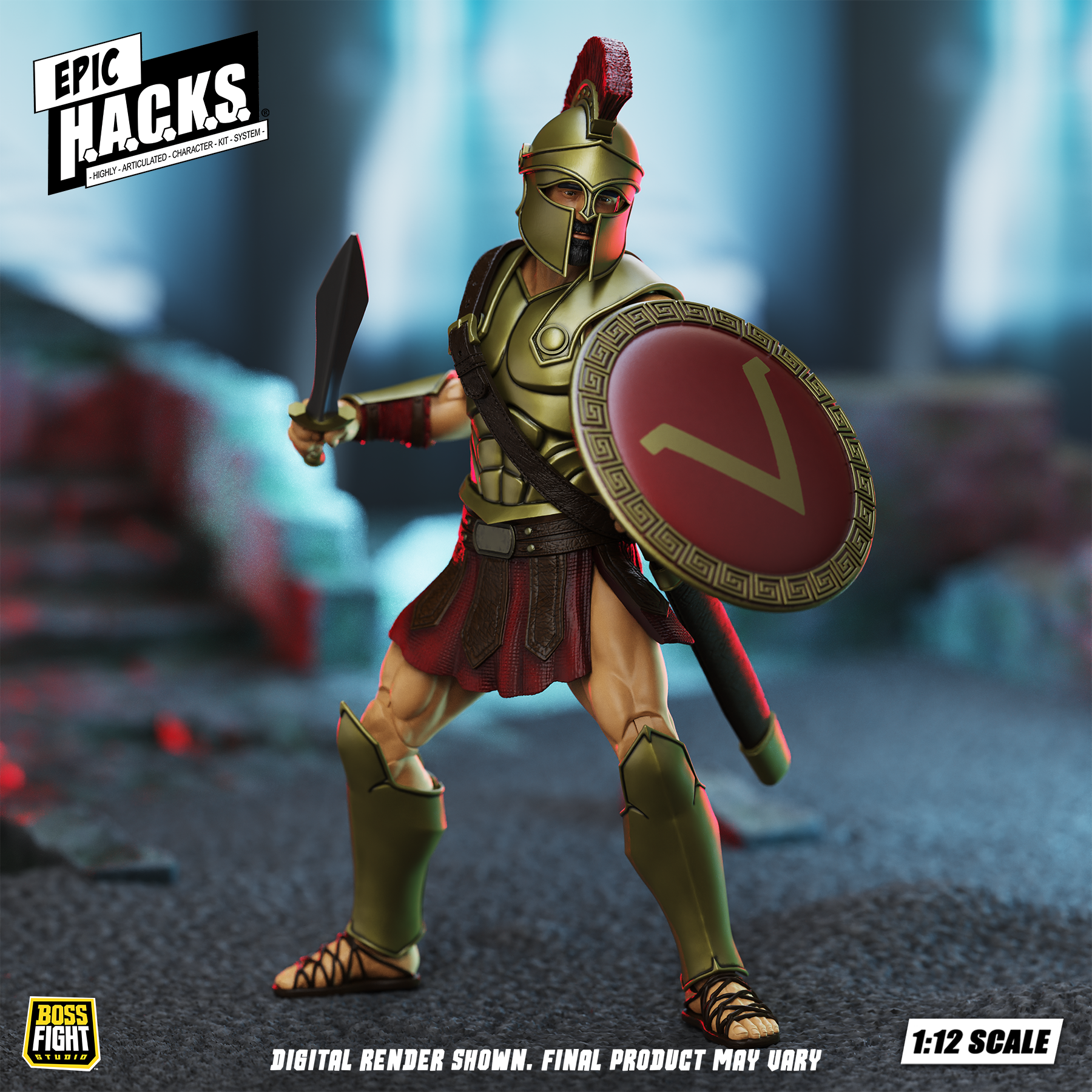 Epic H.A.C.K.S. Spartan Warrior: Pride of Sparta 1/12 Scale Action Figure Gallery Image 3