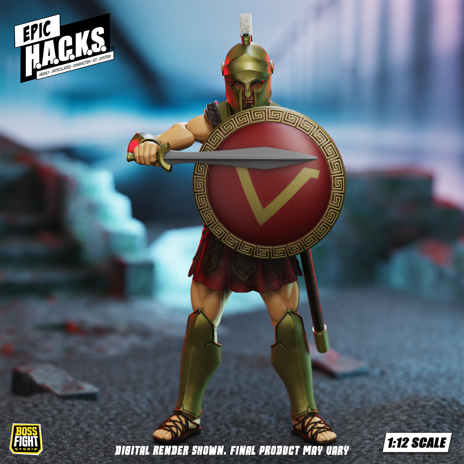 Epic H.A.C.K.S. Spartan Warrior: Pride of Sparta 1/12 Scale Action Figure Gallery Image 4