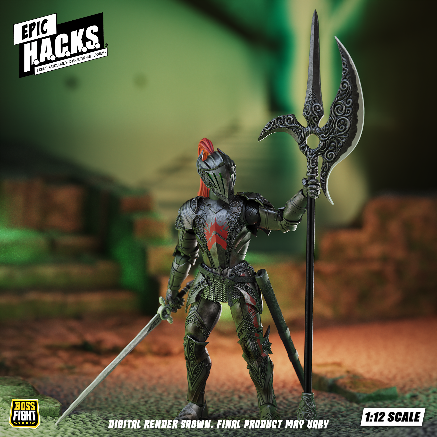 Epic H.A.C.K.S. Dire Knight: Enchanted Armor 1/12 Scale Action Figure Gallery Image 5