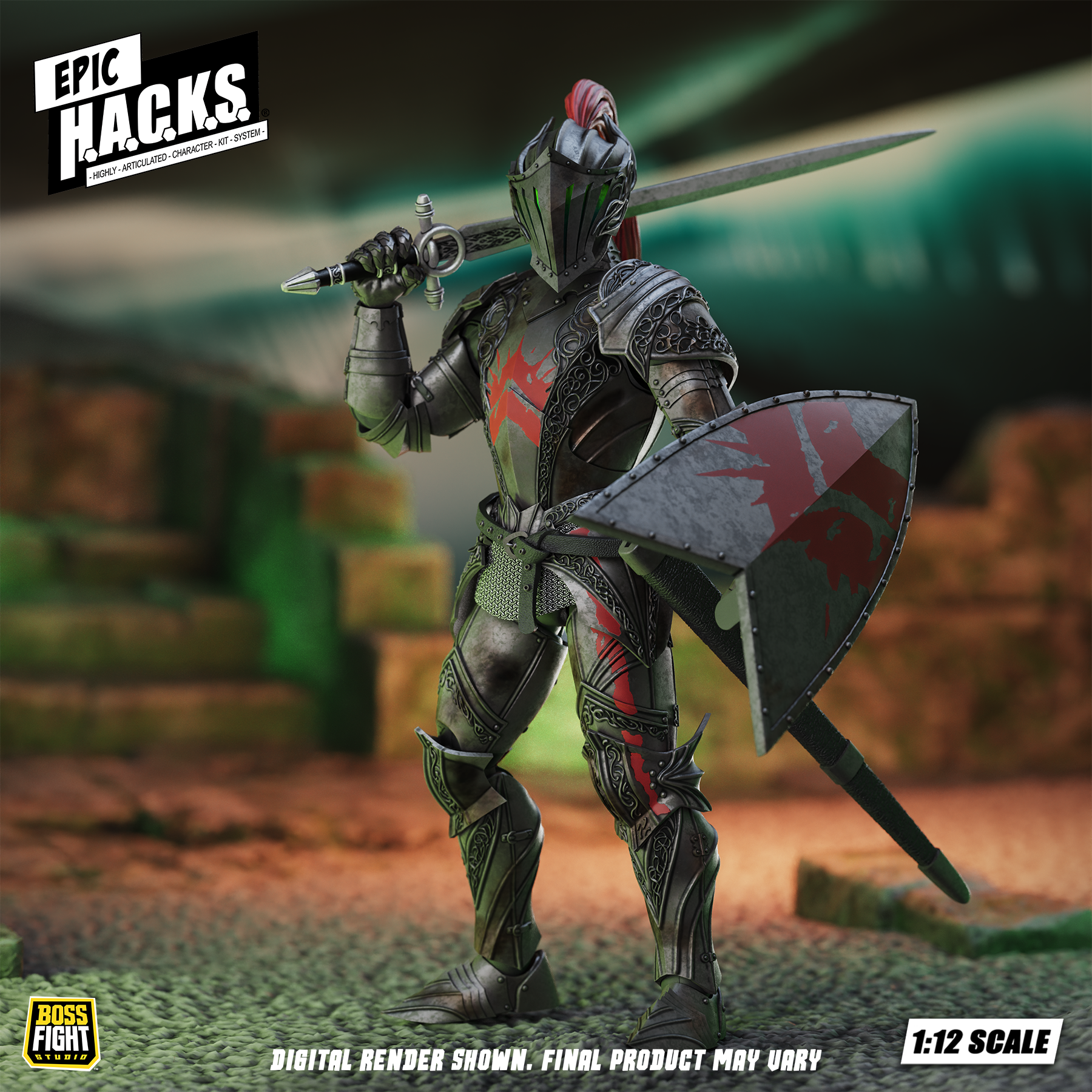 Epic H.A.C.K.S. Dire Knight: Enchanted Armor 1/12 Scale Action Figure Gallery Image 3