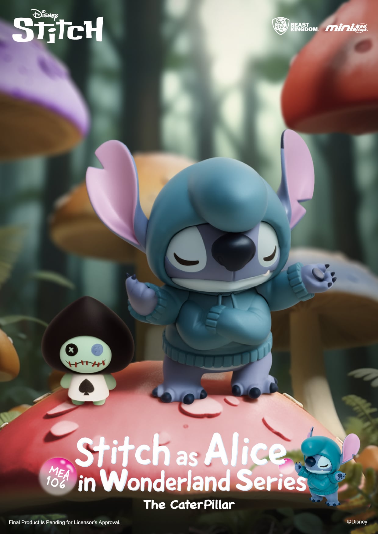 Lilo & Stitch Mini Egg Attack MEA-106 Stitch as Alice in Wonderland Series Box of 6 Random Figures Gallery Image 5